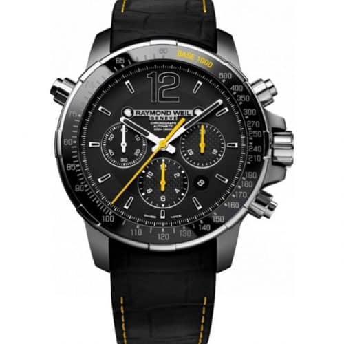 RAYMOND WEIL Nabucco Automatic Chronograph Black Leather Strap