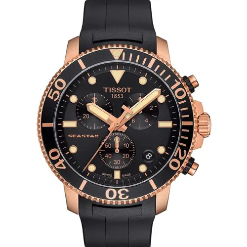 TISSOT T-Sport Seastar 1000 Chronograph Black Rubber Strap