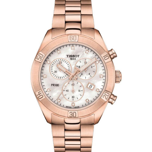 TISSOT T-Classic PR 100 Sport Chic Rose Gold Stainless Steel Bracelet