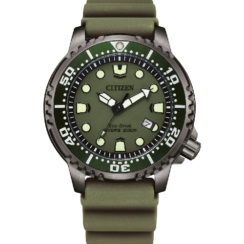 Citizen Promaster Eco-Drive Divers Green Rubber Strap