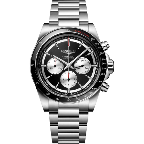 Longines Conquest Automatic Chronograph Silver Stainless Steel Bracelet