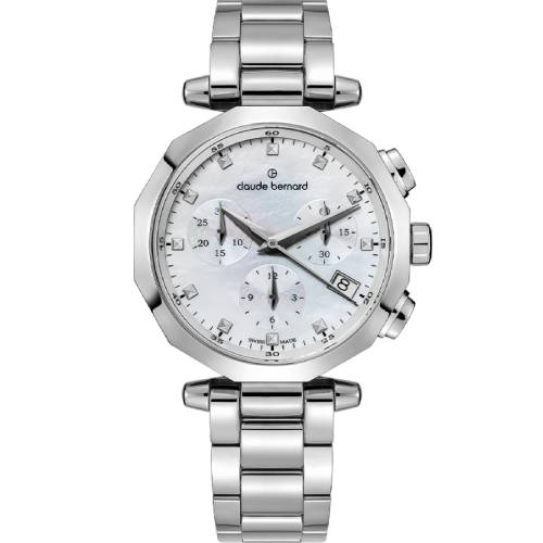 Claude Bernard Dress Code Chronograph Stainless Steel Bracelet
