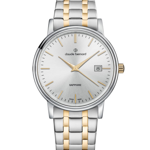 Claude Bernard Classic Date Two Tone Stainless Steel Bracelet