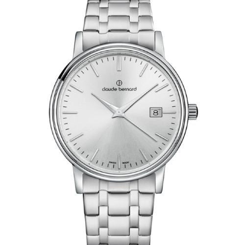 Claude Bernard Classic Date Stainless Steel Bracelet