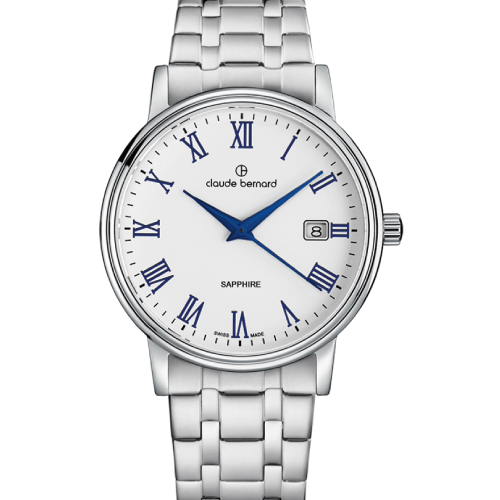 Claude Bernard Classic Date Stainless Steel Bracelet