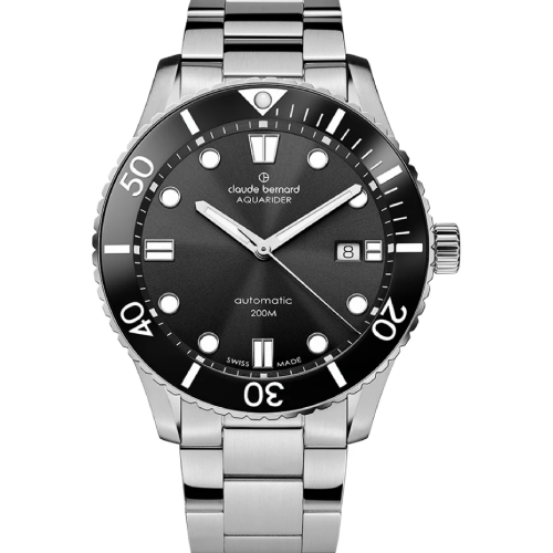Claude Bernard Aquarider Date Automatic Stainless Steel Bracelet