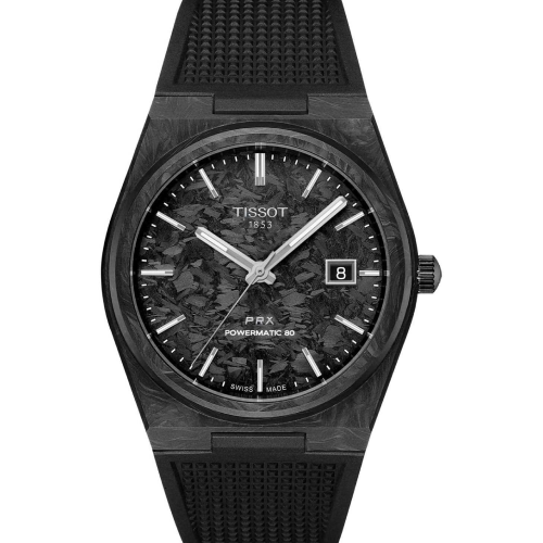 Tissot T-Classic PRX Powermatic 80 Automatic Black Rubber Strap