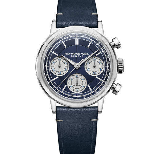 RAYMOND WEIL Millesime Automatic Chronograph Blue Leather Strap