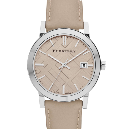 BURBERRY The City Beige Leather Strap