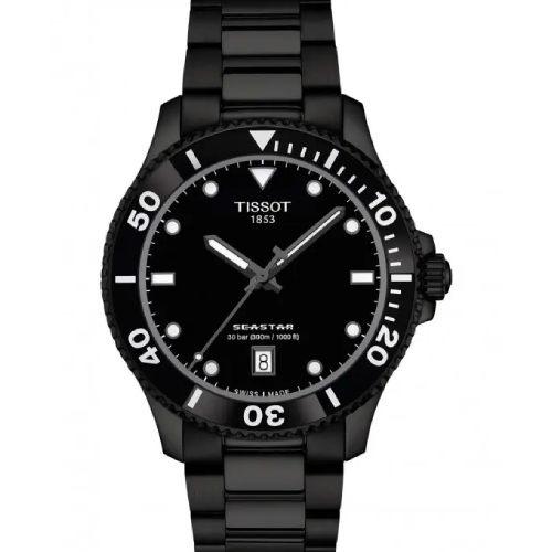 TISSOT Seastar 1000 Black Stainless Steel Bracelet