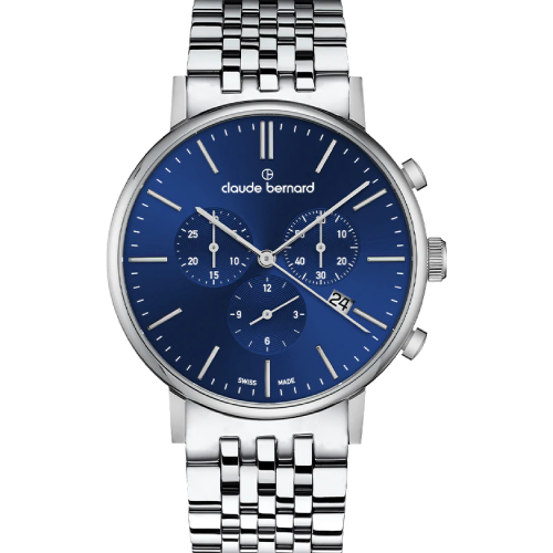 Claude Bernard Slim Line Chronograph Stainless Steel Bracelet