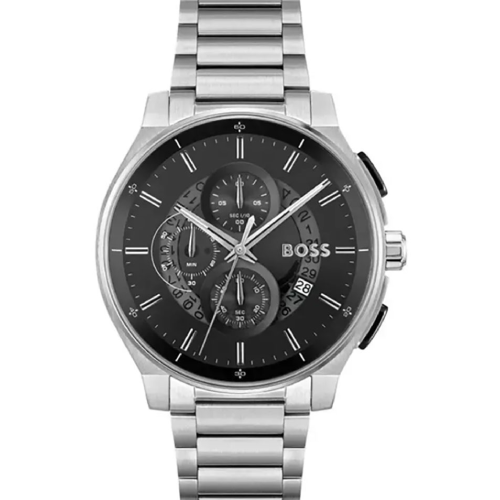 HUGO BOSS Peak Chronograph Silver Stainless Steel Bracelet