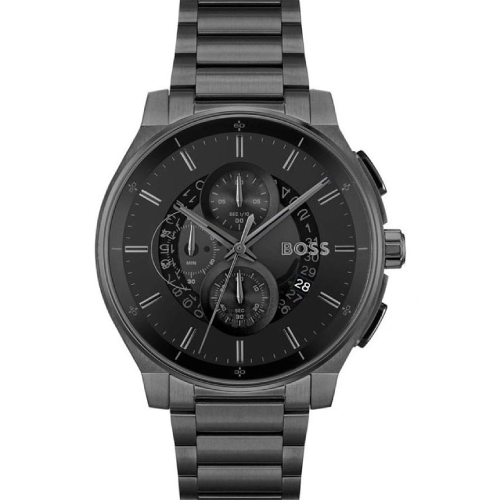 HUGO BOSS Peak Chronograph Black Stainless Steel Bracelet