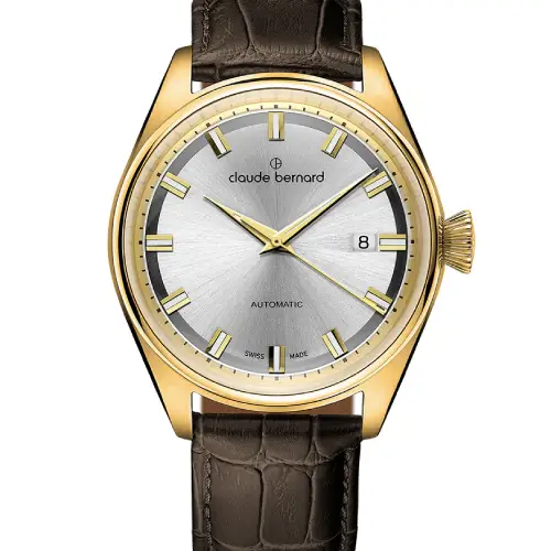 Claude Bernard Proud Heritage Automatic Brown Leather Strap