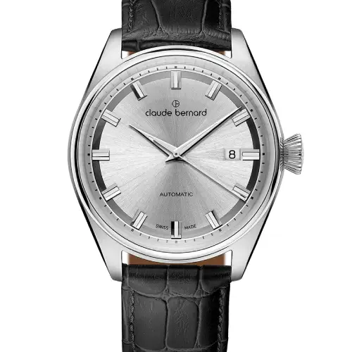 Claude Bernard Proud Heritage Automatic Black Leather Strap