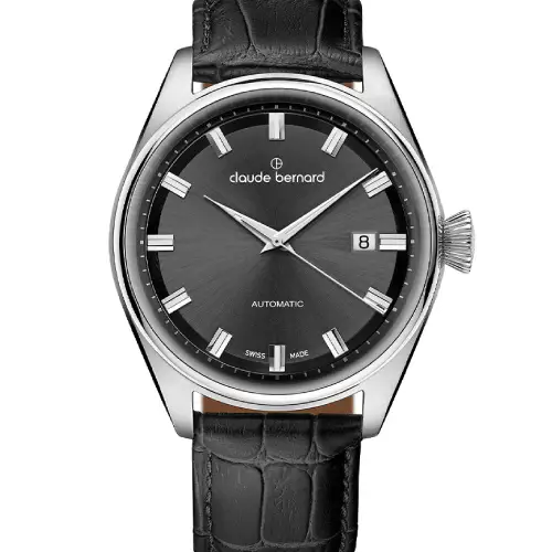 Claude Bernard Proud Heritage Automatic Black Leather Strap