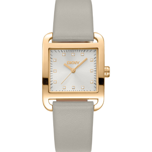 DKNY City Midi Beige Leather Strap