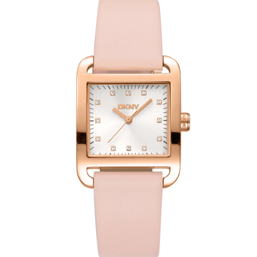 DKNY City Midi Pink Leather Strap
