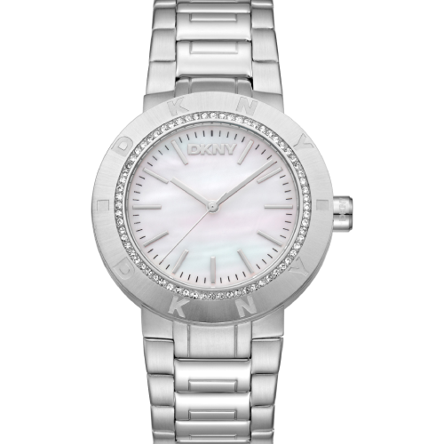 DKNY Eastside Logo Silver Stainless Steel Bracelet