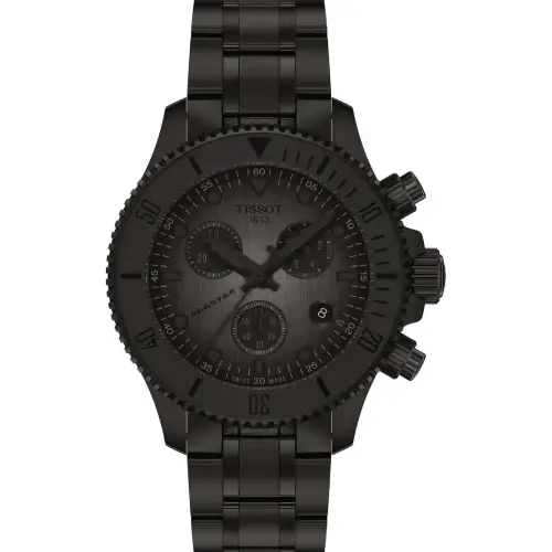 TISSOT Seastar 1000 Chronograph Black Stainless Steel Bracelet