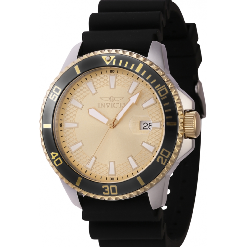 Invicta Pro Diver Black Rubber Strap