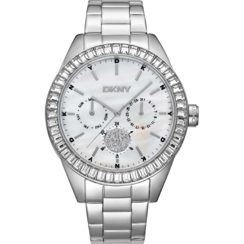 DKNY Nolita Multi Glitz Multifunction Silver Stainless Steel Bracelet
