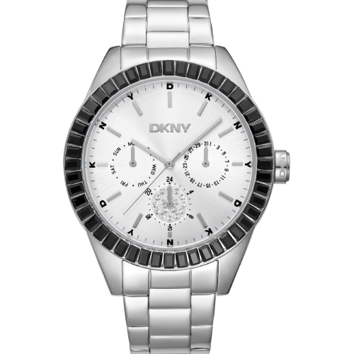 DKNY Nolita Multi Glitz Multifunction Silver Stainless Steel Bracelet