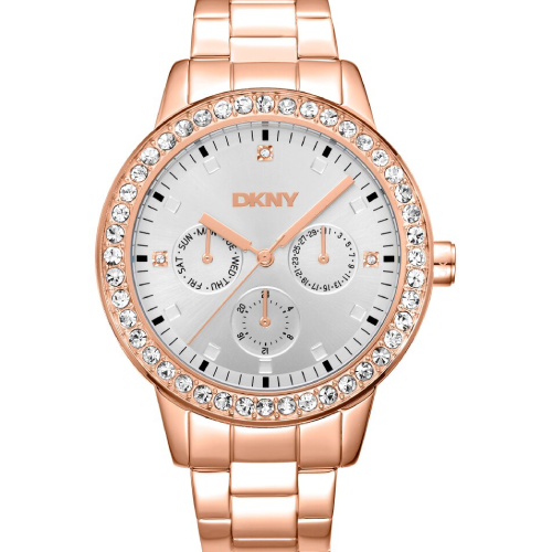 DKNY Parsons Multi Glitz Rose Gold Stainless Steel Bracelet