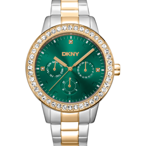DKNY Parsons Multi Glitz Two Tone Stainless Steel Bracelet