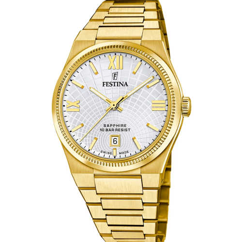 Festina Rivé Swiss Made Gold Stainless Steel Bracelet