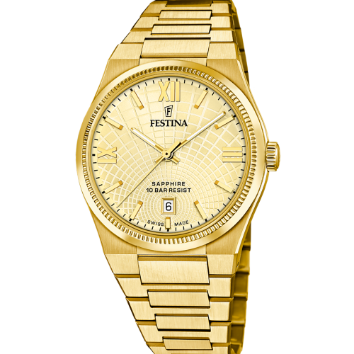 Festina Rivé Swiss Made Gold Stainless Steel Bracelet