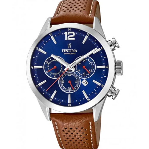 Festina Chronograph Brown Leather Strap