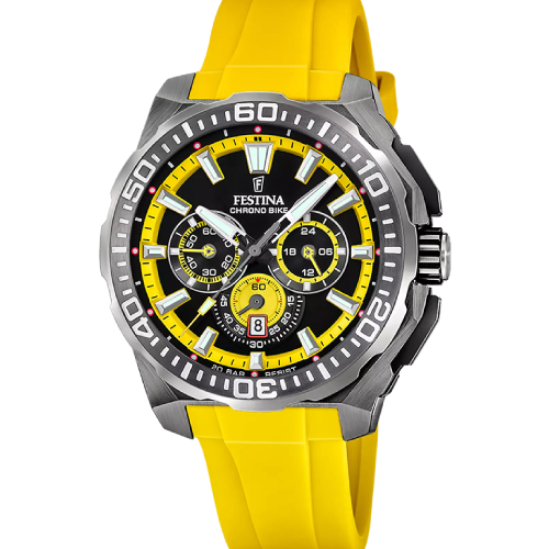 Festina Chrono Bike Diver Yellow Rubber Strap