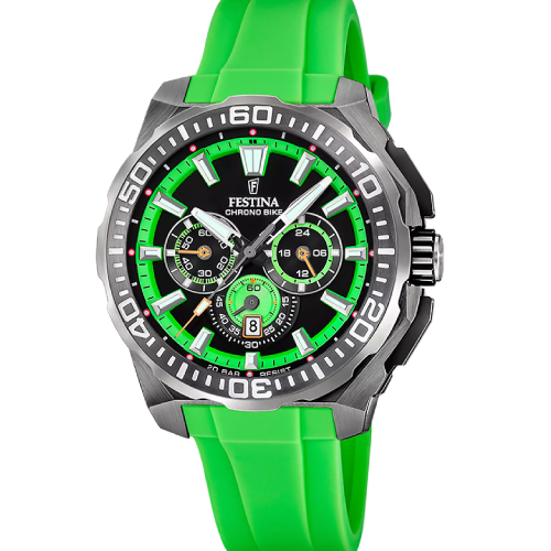 Festina Chrono Bike Diver Green Rubber Strap