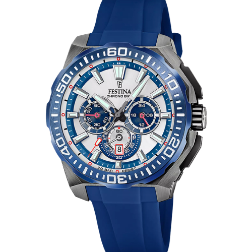 Festina Chrono Bike Diver Blue Rubber Strap
