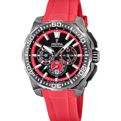 Festina Chrono Bike Diver Red Rubber Strap