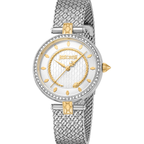 Just Cavalli Obsessive Snake Silver Stainless Steel Bracelet