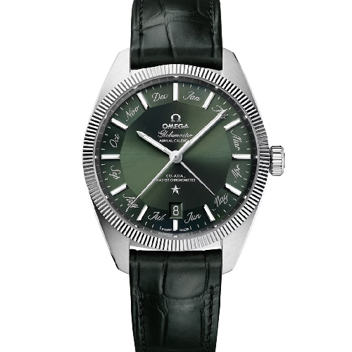 Omega Constellation Globemaster 41 mm, Steel on Leather Strap