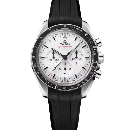 Omega Speedmaster Moonwatch Professional Co-Axial Master Chronometer Chronograph 42mm Steel on Rubber Strap