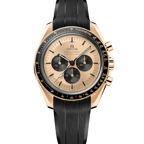 Omega Speedmaster Moonwatch Moonshine™ Gold on Rubber Strap Professional Co-Axial Master Chronometer Chronograph 42mm