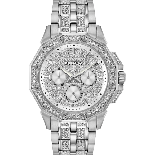 BULOVA Crystal Collection Silver Stainless Steel Bracelet