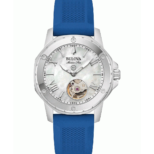 BULOVA Marine Star Automatic Blue Rubber Strap