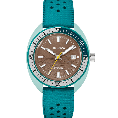 BULOVA Snorkel Sea Turtle Green Rubber Strap