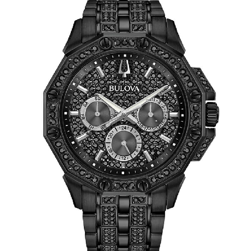 BULOVA Crystal Collection Black Stainless Steel Bracelet