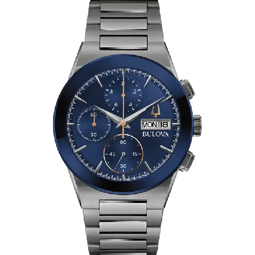 BULOVA Millennia Chronograph Grey Stainless Steel Bracelet