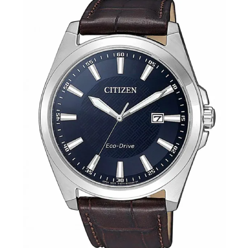 Citizen Mens Eco-Drive Brown Leather Strap