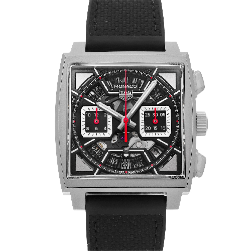 Tag Heuer Monaco Titanium Automatic Chronograph Black Rubber Strap