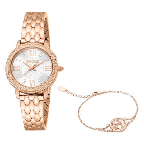 Just Cavalli Viperized Rose Gold Stainless Steel Bracelet