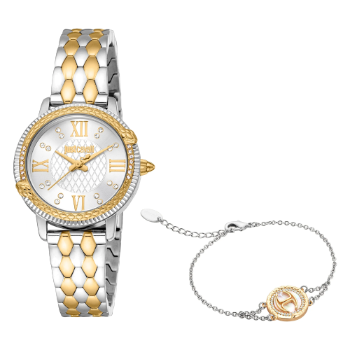 Just Cavalli Viperized Two Tone Stainless Steel Bracelet