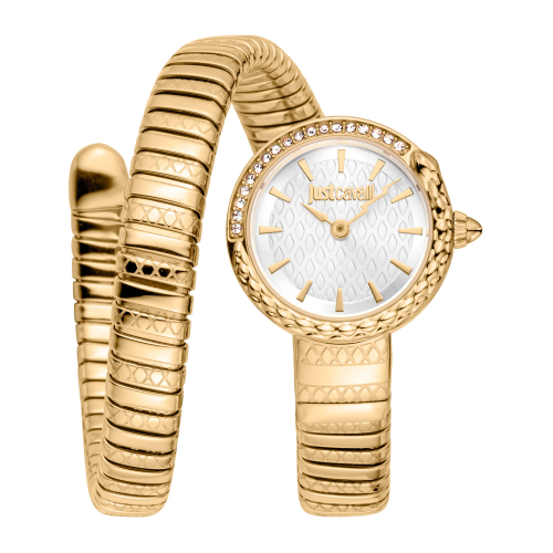Just Cavalli Cerchio Snake Yellow Gold Stainless Steel Bracelet